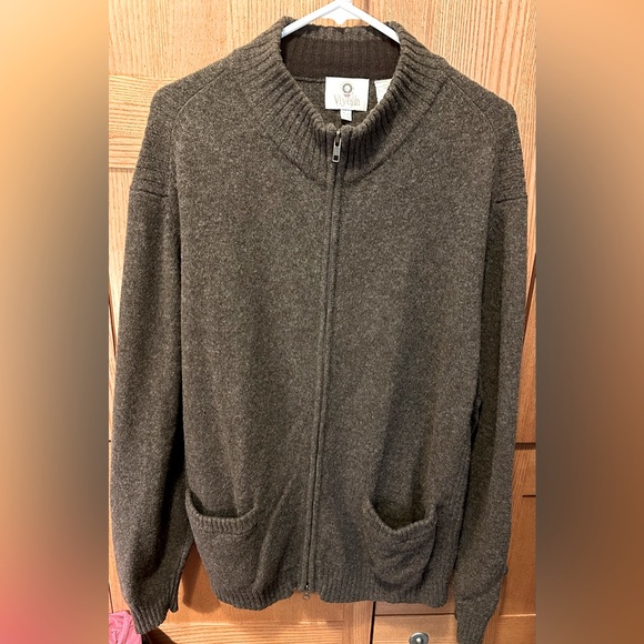100% Lambswool zip up cardigan sweater by Viyella. Extremely cozy feeling - Picture 1 of 12